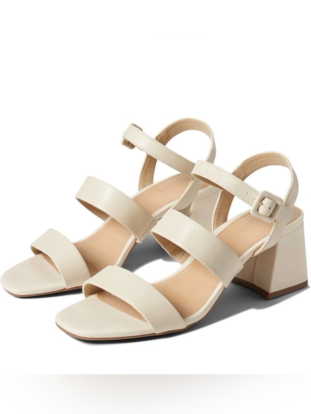 Rockport Farrah 3 Band Cream women’s size 6 sandals